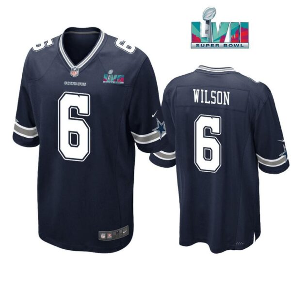 Donovan Wilson 6 Cowboys Super Bowl LVII Super Bowl LVII Navy Men Game Jersey 1