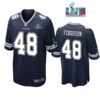 Jake Ferguson 48 Cowboys Super Bowl LVII Super Bowl LVII Navy Men Game Jersey 1