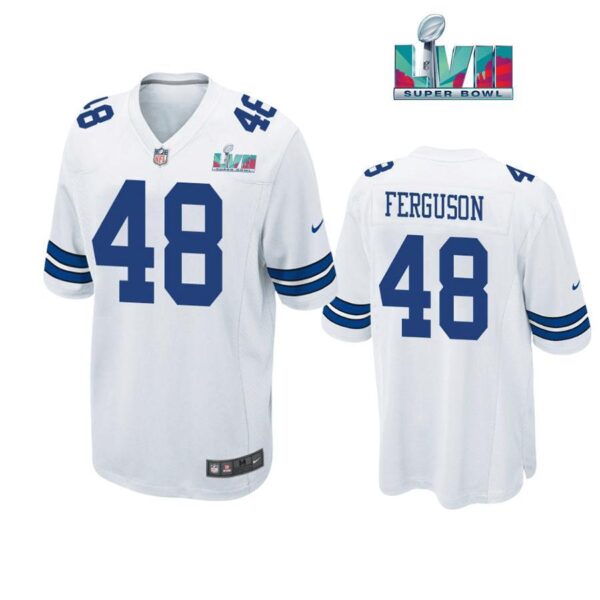 Jake Ferguson 48 Cowboys Super Bowl LVII Super Bowl LVII White Men Game Jersey 1