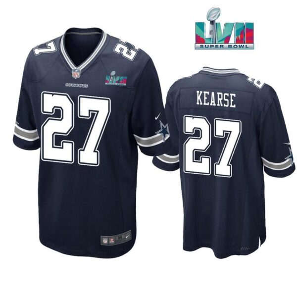 Jayron Kearse 27 Cowboys Super Bowl LVII Super Bowl LVII Navy Men Game Jersey 1