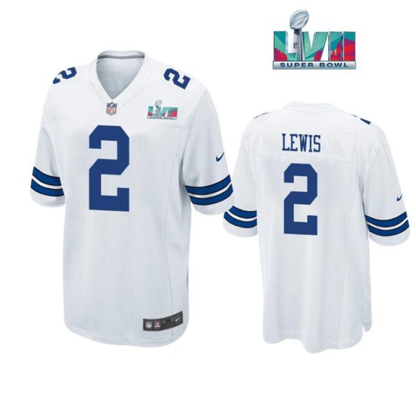 Jourdan Lewis 2 Cowboys Super Bowl LVII Super Bowl LVII White Men Game Jersey 1