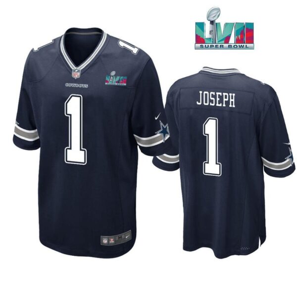 Kelvin Joseph 1 Cowboys Super Bowl LVII Super Bowl LVII Navy Men Game Jersey 1