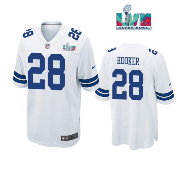 Malik Hooker 28 Cowboys Super Bowl LVII Super Bowl LVII White Men Game Jersey 1