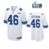 Malik Jefferson 46 Cowboys Super Bowl LVII Super Bowl LVII White Men Game Jersey 1