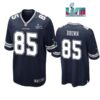 Noah Brown 85 Cowboys Super Bowl LVII Super Bowl LVII Navy Men Game Jersey 1