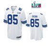 Noah Brown 85 Cowboys Super Bowl LVII Super Bowl LVII White Men Game Jersey 1