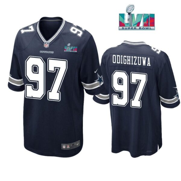 Osa Odighizuwa 97 Cowboys Super Bowl LVII Super Bowl LVII Navy Men Game Jersey 1