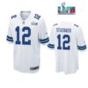 Roger Staubach 12 Cowboys Super Bowl LVII Super Bowl LVII White Men Game Jersey 1