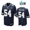 Sam Williams 54 Cowboys Super Bowl LVII Super Bowl LVII Navy Men Game Jersey 1