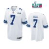 Trevon Diggs 7 Cowboys Super Bowl LVII Super Bowl LVII White Men Game Jersey 1