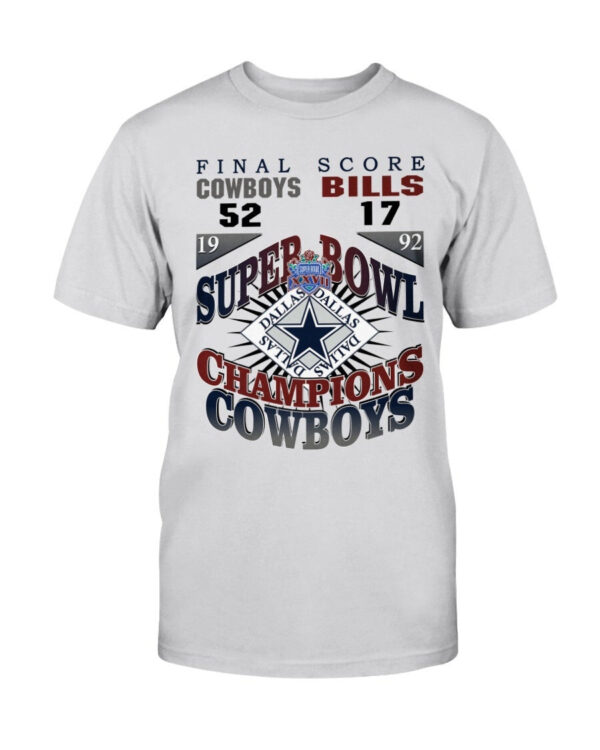 Vintage 90S 1992 1993 Dallas Cowboys Vs Buffalo Bills Football Super Bowl Xxvii Champions T 1